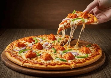 🍕 Chicken Malai Boti Pizza – Creamy, Cheesy, Dreamy!